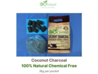 Sustainable coconut charcoal 3kg – eco-friendly fuel for grilling, barbecues, and heating