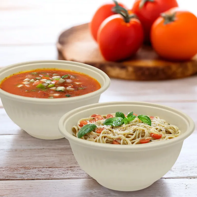 Eco-friendly biodegradable paper bowl for salads, soups, and hot or cold foods