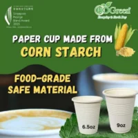Biodegradable cornstarch paper cup – eco-friendly and food-safe disposable cup