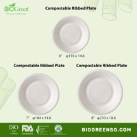 Biogreen Compostable Ribbed Plate