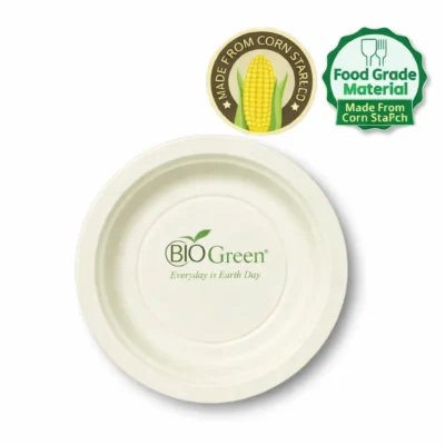 biodegradable cornstarch plate