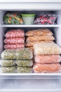 cling wrap in freezer