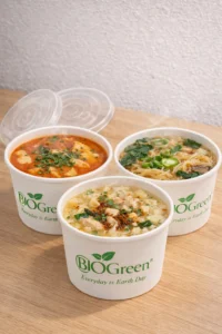 paper soup bowl with soup