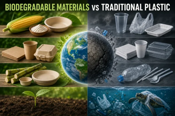 biodegradable materials vs traditional plastics