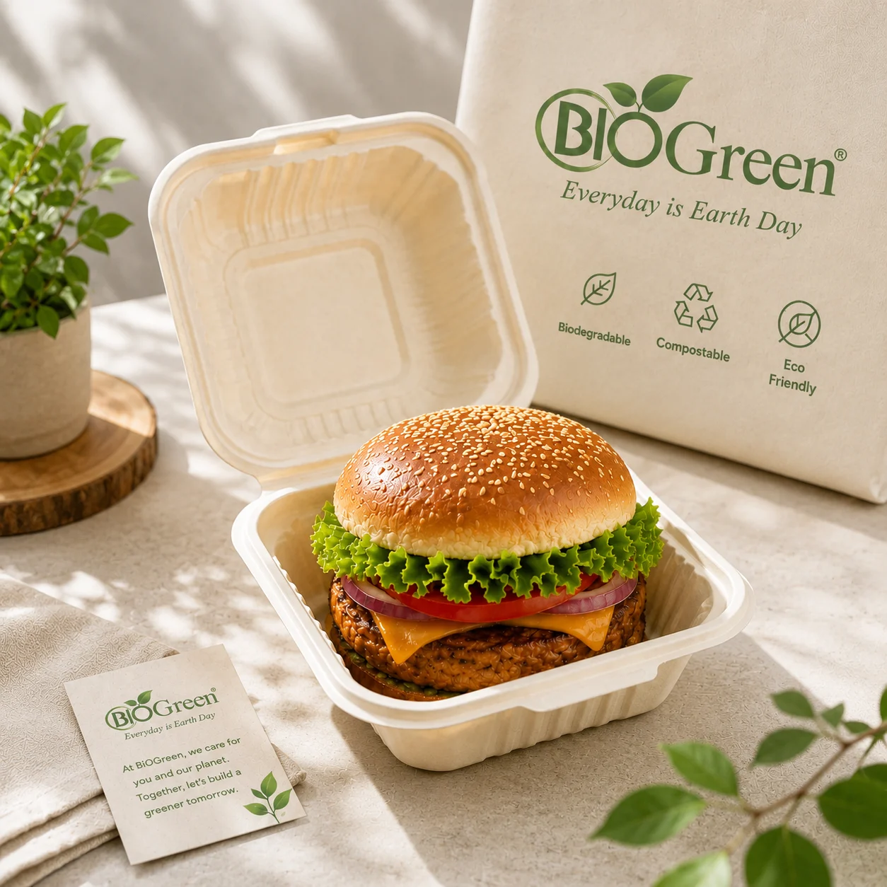 cornstarch burger box